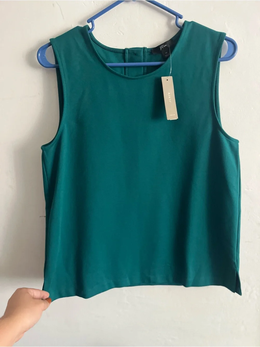 J. Crew Sleeveless Tank Top in Teal Green